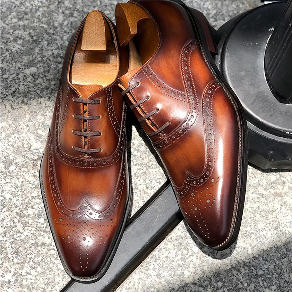 Handmade Italian Business Oxford Leather Dress Shoes – buzz-shoes.com
