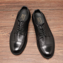 British retro hand-polished leather old leather derby shoes