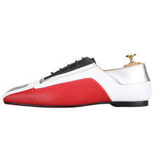 Summer Retro Double Parquet Color Brogue oxford Shoes dress shoe