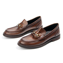 Handmade Vintage British Style Soft Leather Horsebit Slip-On Loafers