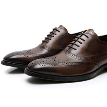 Brown brogue all match fashion leather shoes oxford