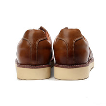 Classic Airplane Head Layer Leather Handmade Vintage Polished Sneakers