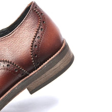 Vintage platform handmade British engraved cowhide brogue derby shoes