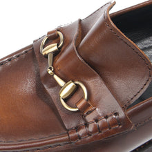 Handmade Vintage British Style Soft Leather Horsebit Slip-On Loafers