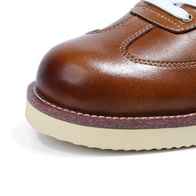 Classic Airplane Head Layer Leather Handmade Vintage Polished Sneakers