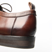 Vintage hand-washed cowhide kangaroo shoes platform casual leather shoes derby shoes