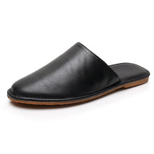 Summer British leather slip-on lazy half slippers sandal