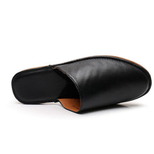 Summer British leather slip-on lazy half slippers sandal