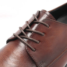 Leather British fashion retro distressed casual derby shoes dress shoe