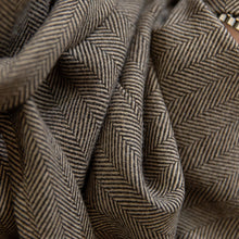 Brown Tweed Herringbone Balmacon Coat