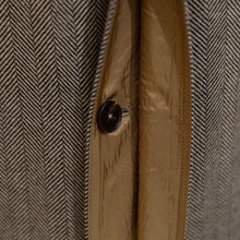 Brown Tweed Herringbone Balmacon Coat