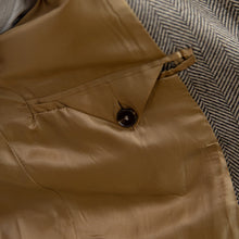 Brown Tweed Herringbone Balmacon Coat