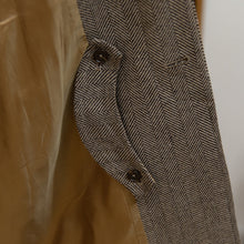 Brown Tweed Herringbone Balmacon Coat