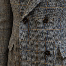 Taupe Tweed Herringbone Polo Coat