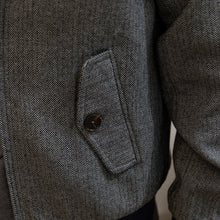 Gray tweed 50% wool herringbone G9 jacket