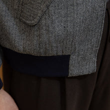 Gray tweed 50% wool herringbone G9 jacket