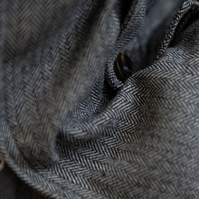 Gray tweed 50% wool herringbone G9 jacket