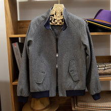 Gray tweed 50% wool herringbone G9 jacket