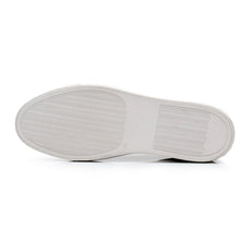 Brown Flat Men's Low Top Lace-Up Leather Sneakers