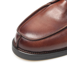 Washed and rubbed toe layer cowhide distressed leather shoes derby shoes